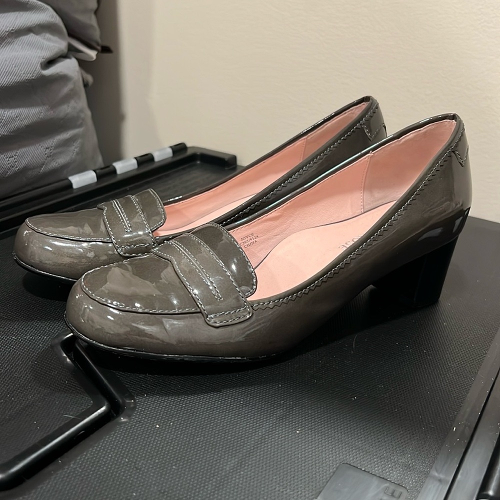 Taryn Rose Black Leather Block Heels-Business Casual